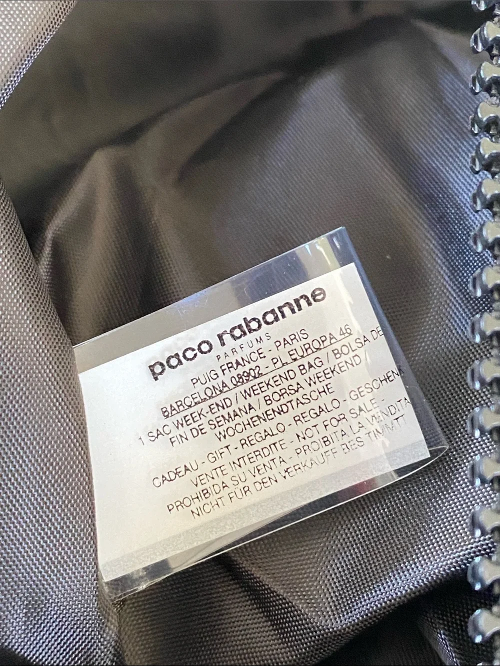 Paco Rabanne One Million Deluxe Unisex Weekender Duffle Bag Brown Brand New